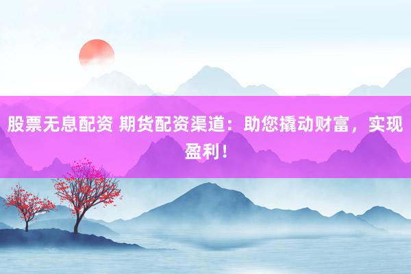 股票无息配资 期货配资渠道：助您撬动财富，实现盈利！