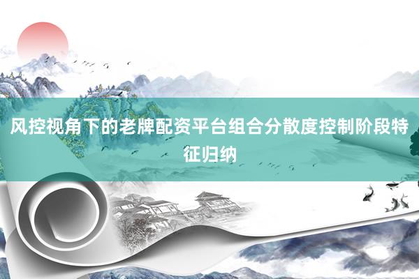 风控视角下的老牌配资平台组合分散度控制阶段特征归纳